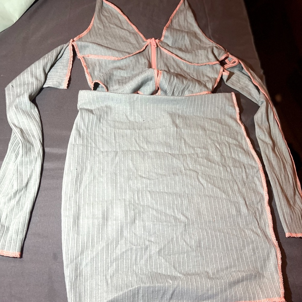 2 piece Think again skirt set